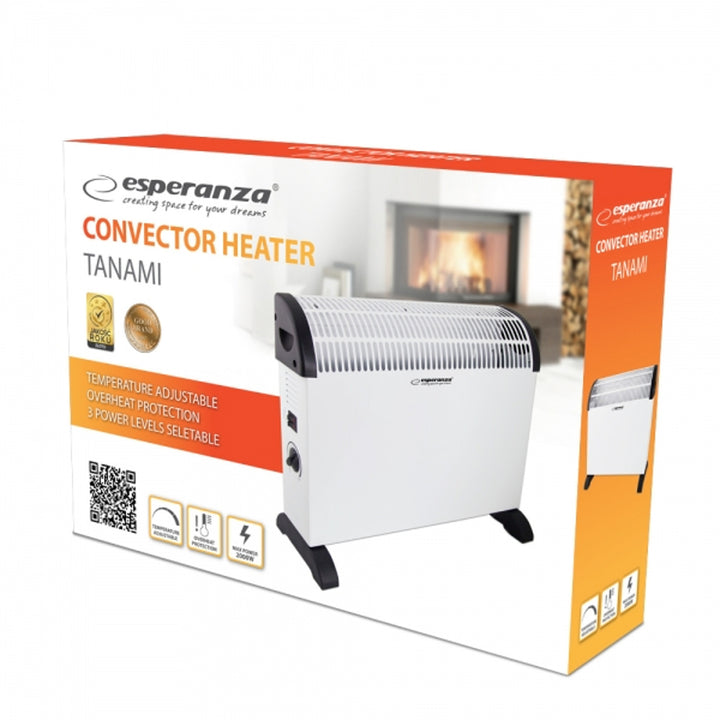 Konvektorheizung, elektrisch, mit Thermostat, 2000 W, weiß, Esperanza