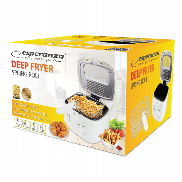 Fritteuse Esperanza SPRING ROLL, 2,5 l, 1800 W, Temperaturregelung, Esperanza