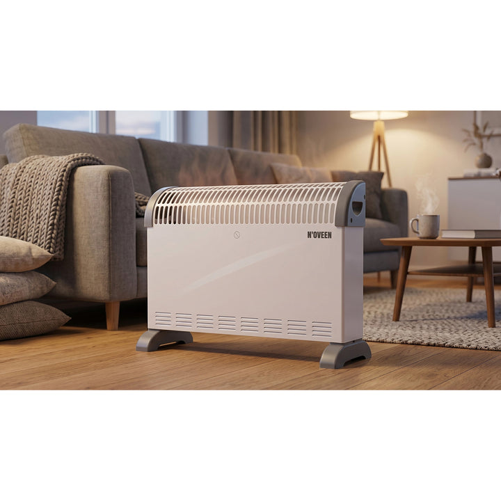 Konvektorheizung, elektrisch, 2000 W, Thermostat, weiß, Noveen