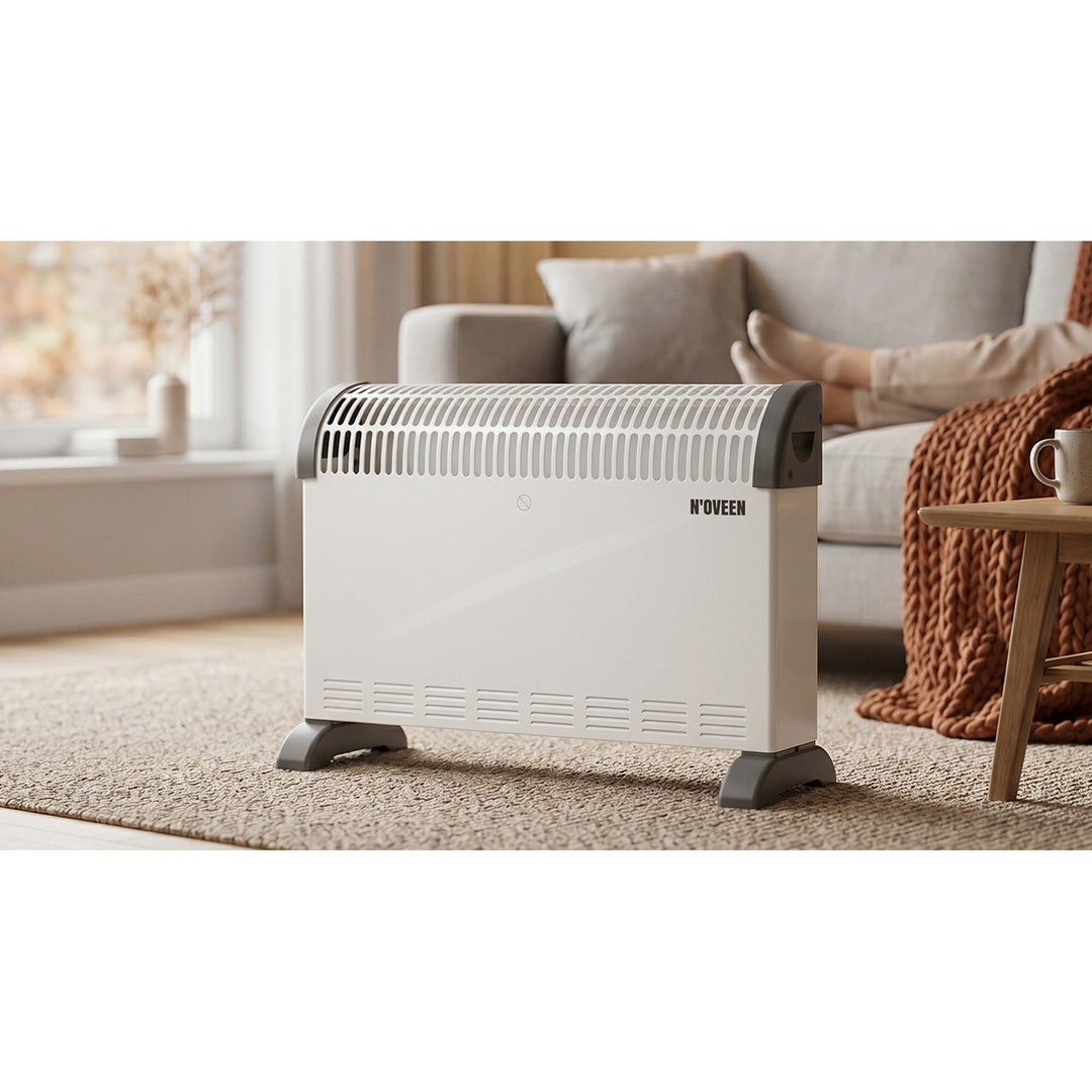 Konvektorheizung, elektrisch, 2000 W, Thermostat, weiß, Noveen