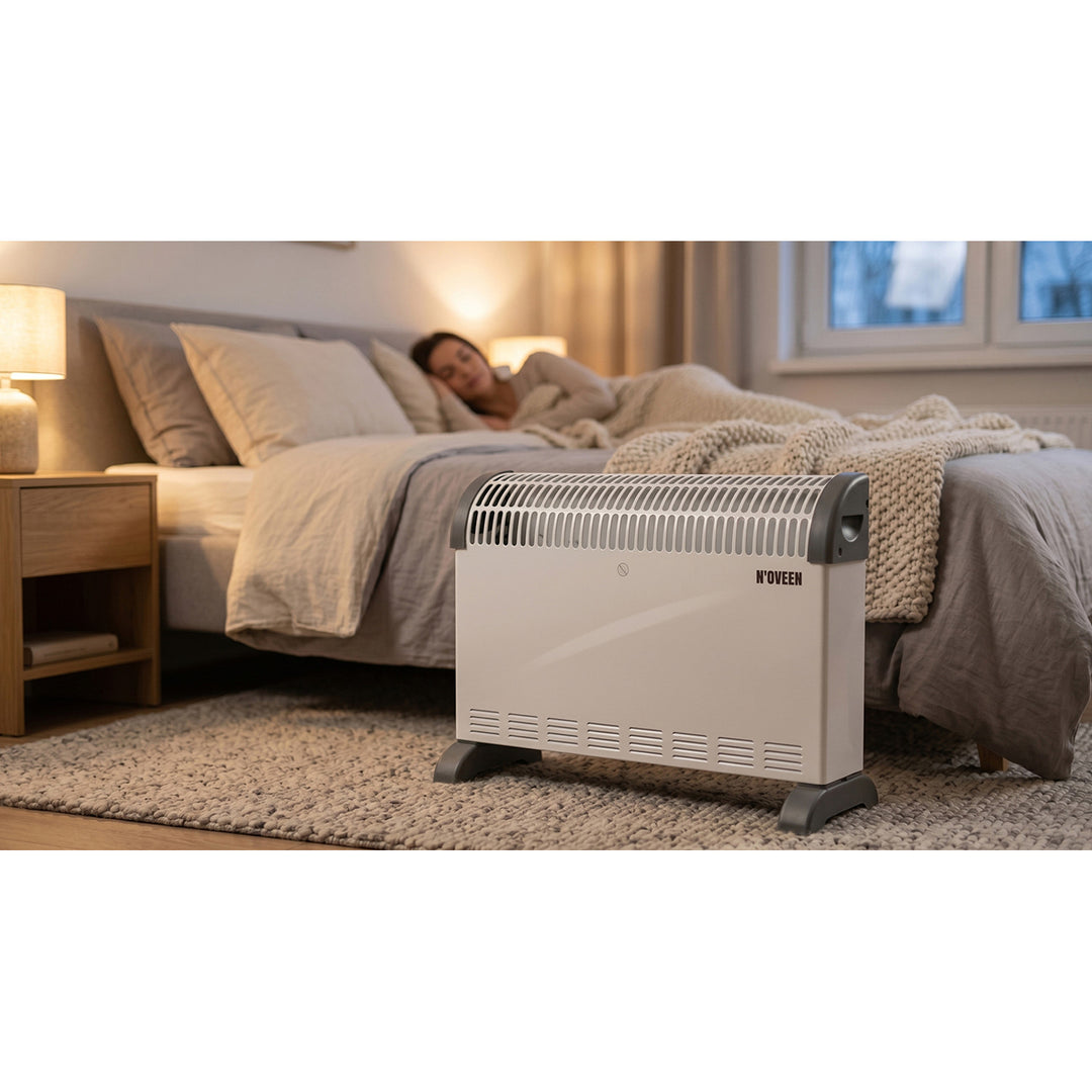 Konvektorheizung, elektrisch, 2000 W, Thermostat, weiß, Noveen