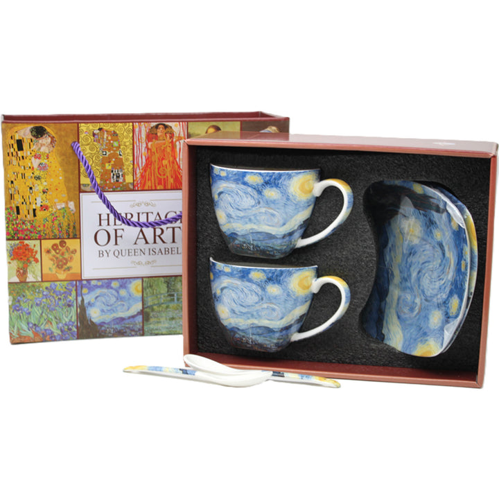 Porzellantassen „Van Gogh – Sternennacht“, 2 x 250 ml, 2er-Set, Queen Isabell