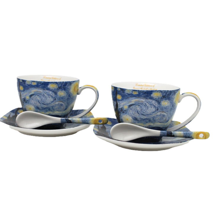 Porzellantassen „Van Gogh – Sternennacht“, 2 x 250 ml, Set, Queen Isabell