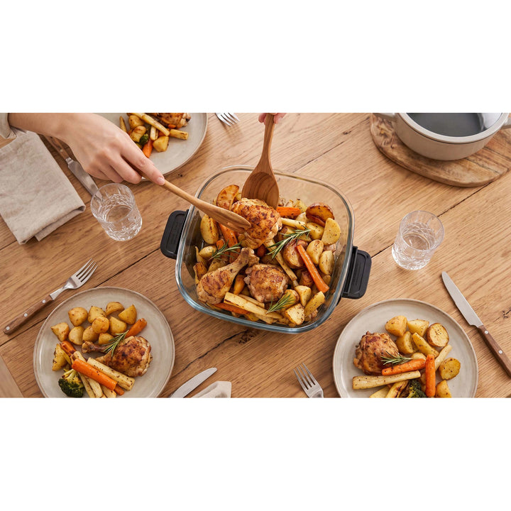 Fettfreie Heißluftfritteuse LOVIO PureFry Ultra Crisp LVAF003BK 4 l + 1,5 l, 1550 W, schwarz, mit Glasbehältern