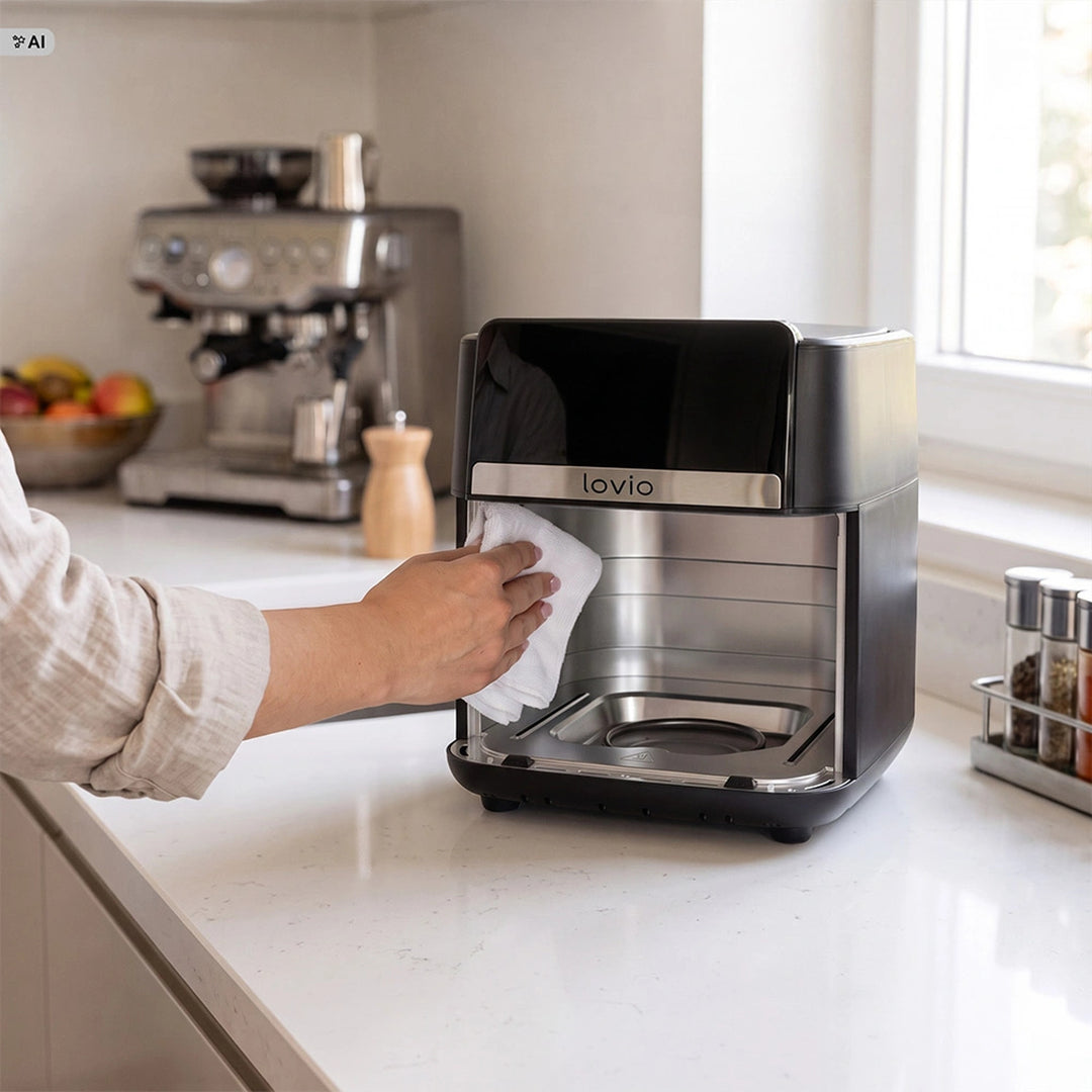 Ölfreie Heißluftfritteuse LOVIO DualHeat XXL Ceramic LVAF004BK 9 l, 2000 W, schwarz