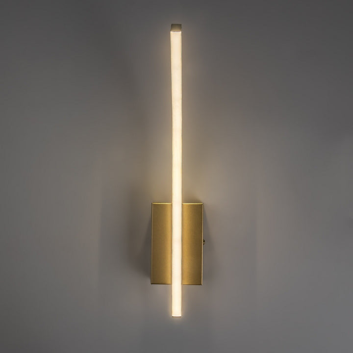 Innenwandleuchte Tilmann, goldfarben, LED 10 W, 550 lm, 4000 K, H 36 cm, IP44, Touch-Bedienung, 75089
