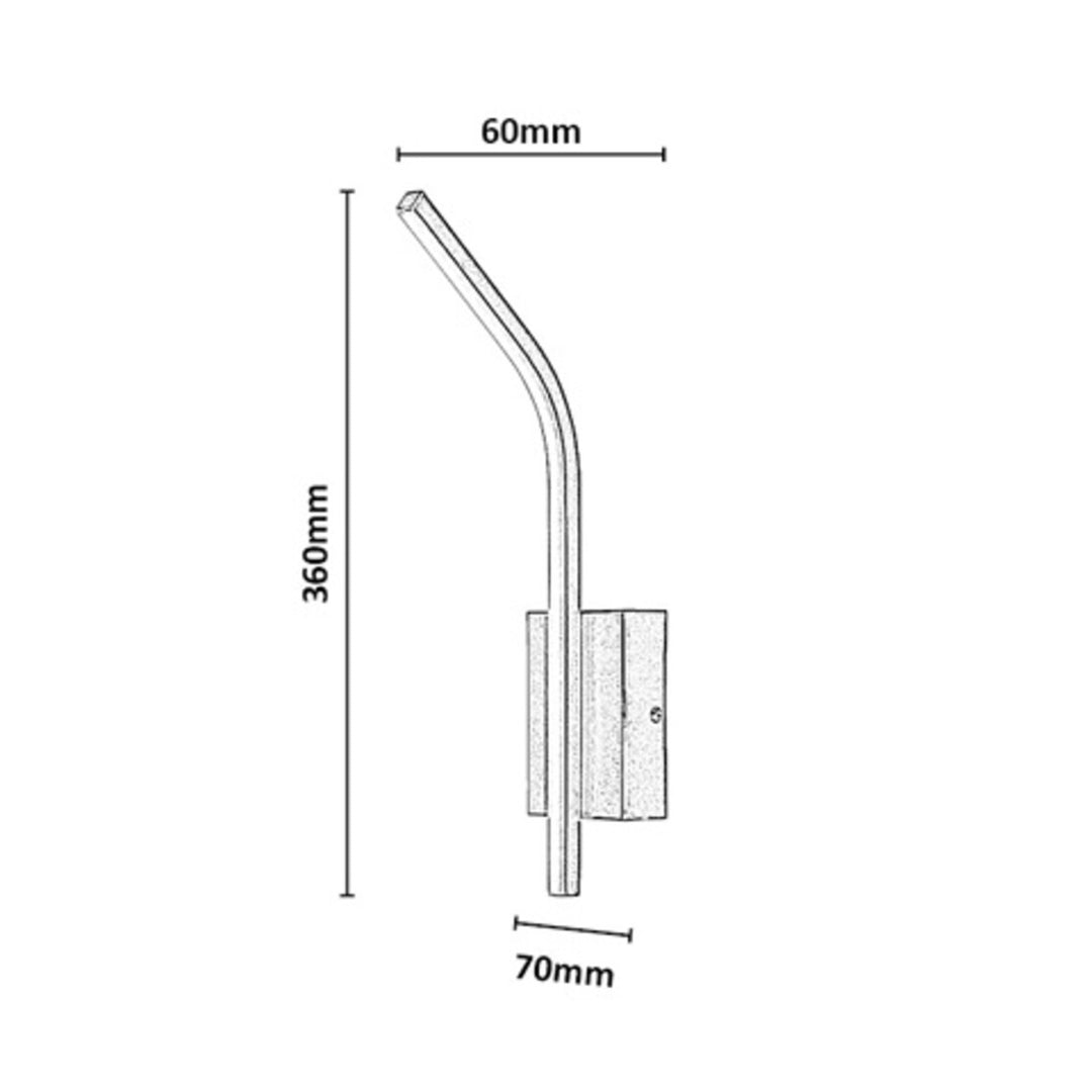 Innenwandleuchte Tilmann, Gunmetal, LED 10 W, 550 lm, 4000 K, H 36 cm, IP44, Touch-Bedienung, 75000