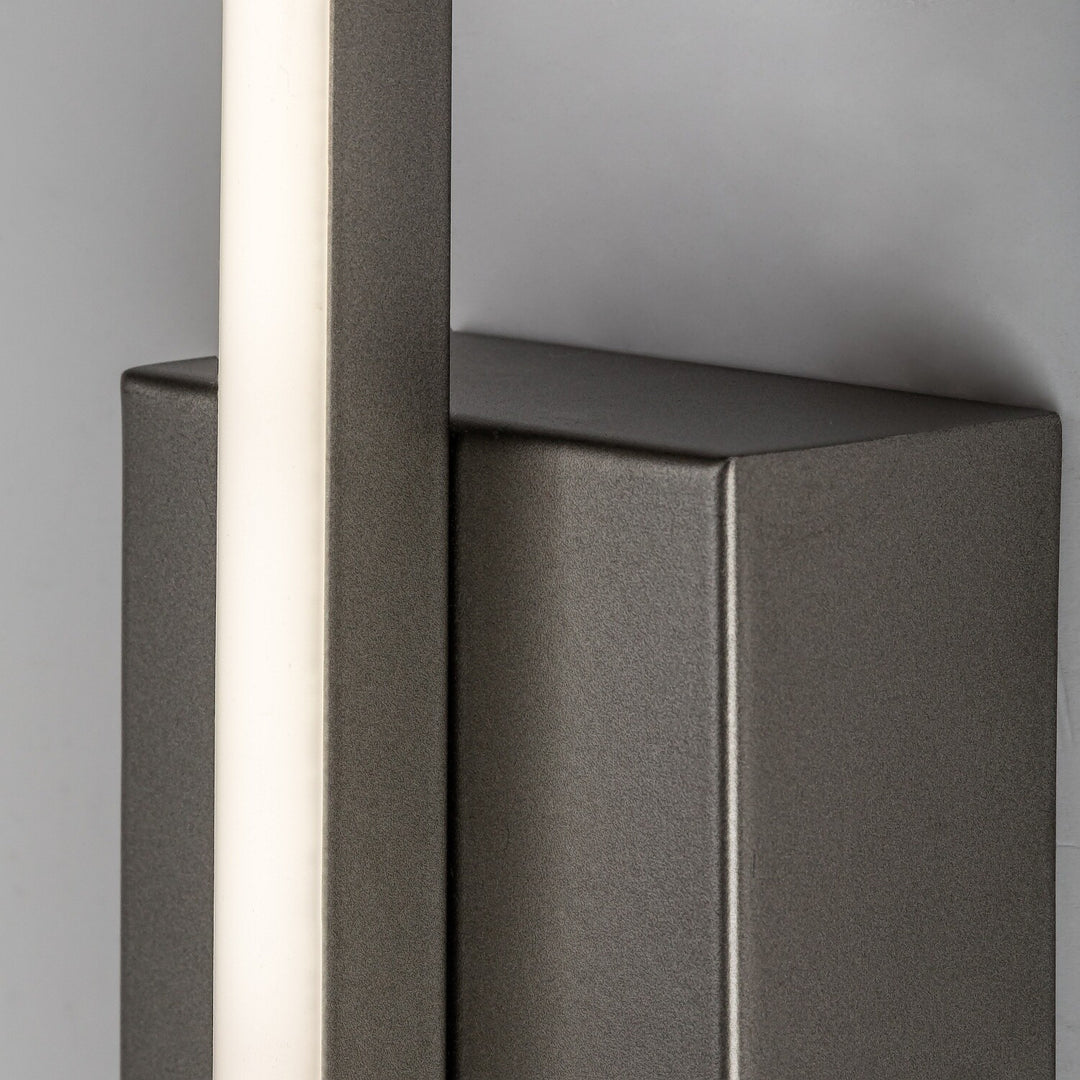 Innenwandleuchte Tilmann, Gunmetal, LED 10 W, 550 lm, 4000 K, H 36 cm, IP44, Touch-Bedienung, 75000