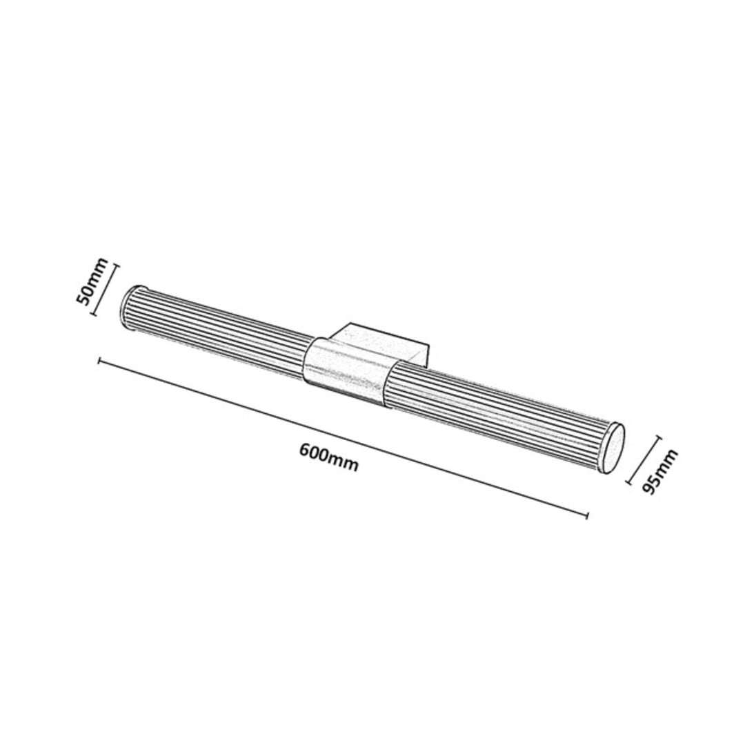 Badezimmer-Wandleuchte, Calyn, LED 15 W, 4000 K, 1450 lm, L 60 cm, goldfarben, IP44, 75105