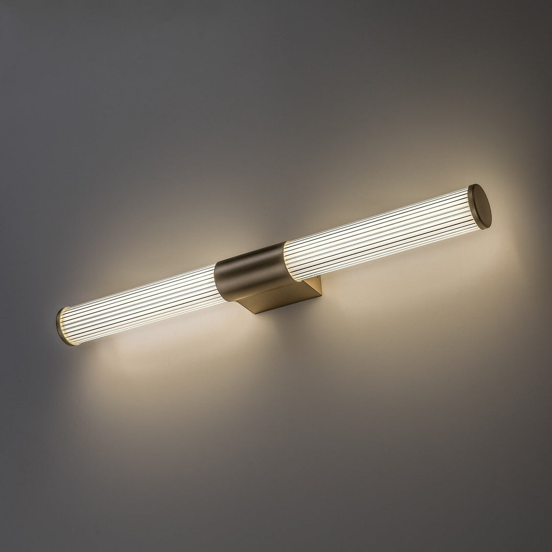 Badezimmer-Wandleuchte, Calyn, LED 15 W, 4000 K, 1450 lm, L 60 cm, goldfarben, IP44, 75105