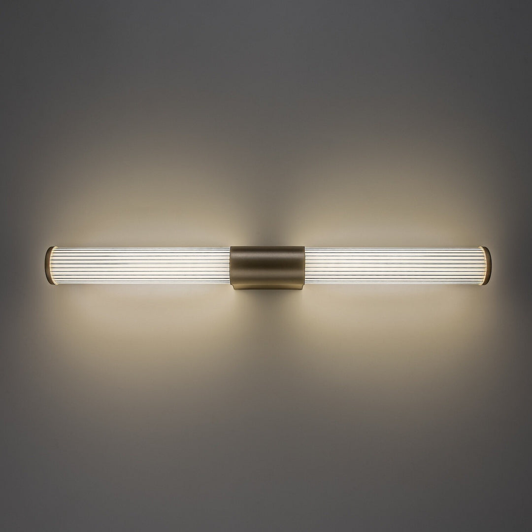 Badezimmer-Wandleuchte, Calyn, LED 15 W, 4000 K, 1450 lm, L 60 cm, goldfarben, IP44, 75105