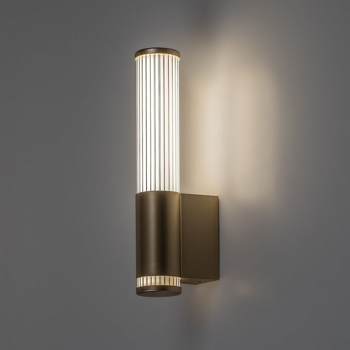 Badezimmer-Wandleuchte, Calyn, LED 6 W, 4000 K, 530 lm, H 29 cm, goldfarben, IP44, 75106