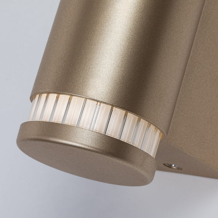 Badezimmer-Wandleuchte, Calyn, LED 6 W, 4000 K, 530 lm, H 29 cm, goldfarben, IP44, 75106