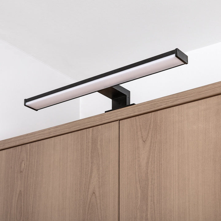 Badezimmer-Wandleuchte, Seyra, LED 8 W, 4000 K, 650 lm, L 40 cm, schwarz, IP44, 75112