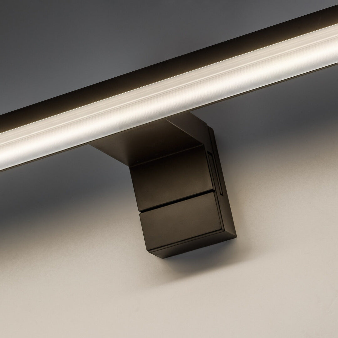 Badezimmer-Wandleuchte, Seyra, LED 12 W, 4000 K, 910 lm, L 60 cm, schwarz, IP44, 75113