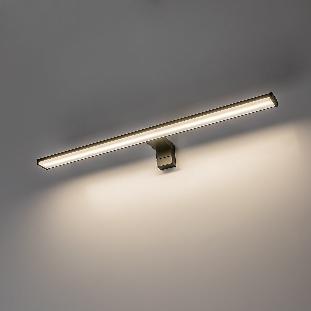Badezimmer-Wandleuchte, Seyra, LED 12 W, 4000 K, 910 lm, L 60 cm, schwarz, IP44, 75113