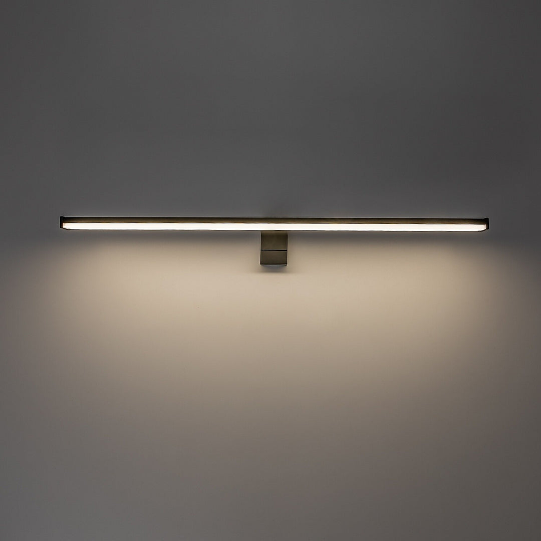 Badezimmer-Wandleuchte, Seyra, LED 12 W, 4000 K, 910 lm, L 60 cm, schwarz, IP44, 75113