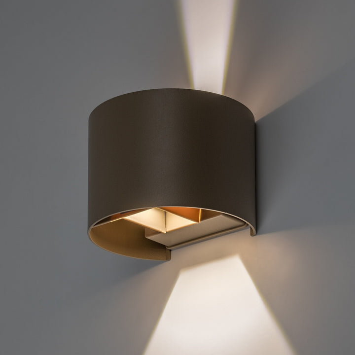 Außenwandleuchte, Virna, LED 5 W, 420 lm, Farbtemperatur 2700, 4000, 6500 K, IP54, grau-beige, 77217