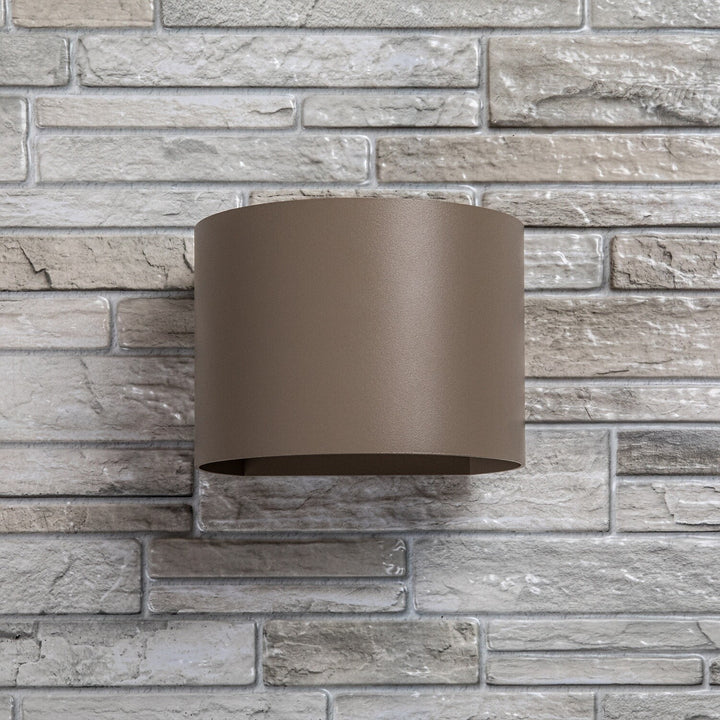 Außenwandleuchte, Virna, LED 5 W, 420 lm, Farbtemperatur 2700, 4000, 6500 K, IP54, grau-beige, 77217