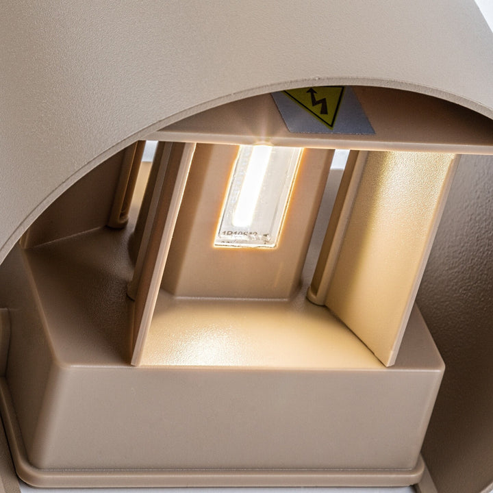 Außenwandleuchte, Virna, LED 5 W, 420 lm, Farbtemperatur 2700, 4000, 6500 K, IP54, grau-beige, 77217