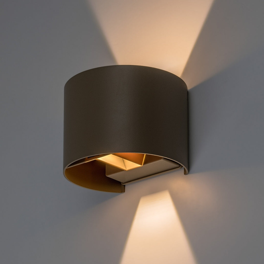 Außenwandleuchte, Virna, LED 5 W, 420 lm, Farbtemperatur 2700, 4000, 6500 K, IP54, grau-beige, 77217