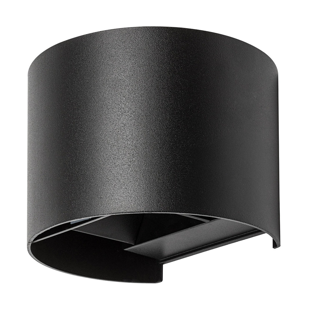 Außenwandleuchte, Virna, LED 5 W, 420 lm, Farbtemperatur 2700, 4000, 6500 K, IP54, schwarz, 77218