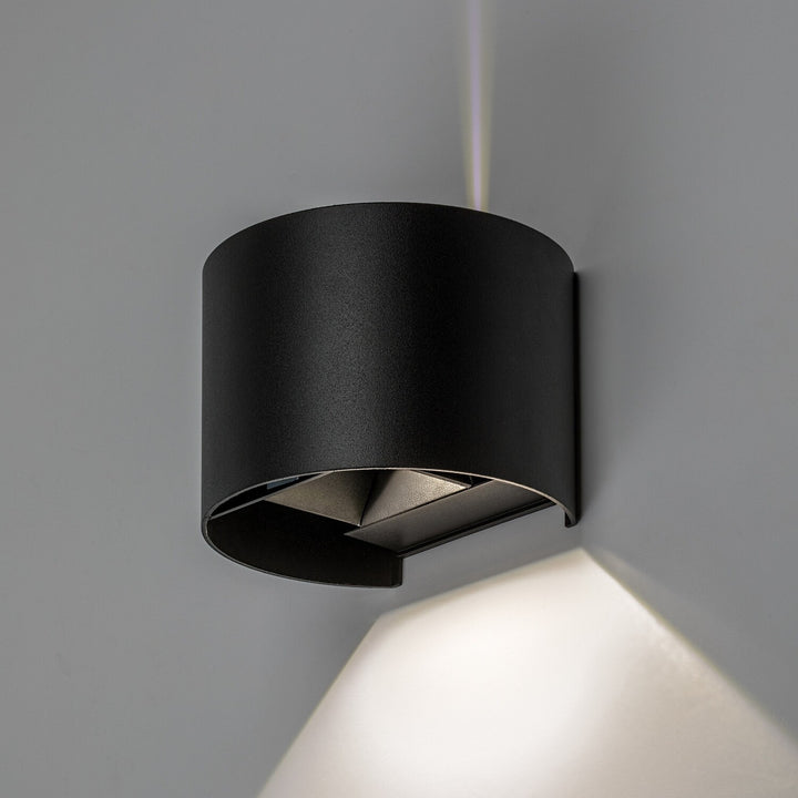 Außenwandleuchte, Virna, LED 5 W, 420 lm, Farbtemperatur 2700, 4000, 6500 K, IP54, schwarz, 77218