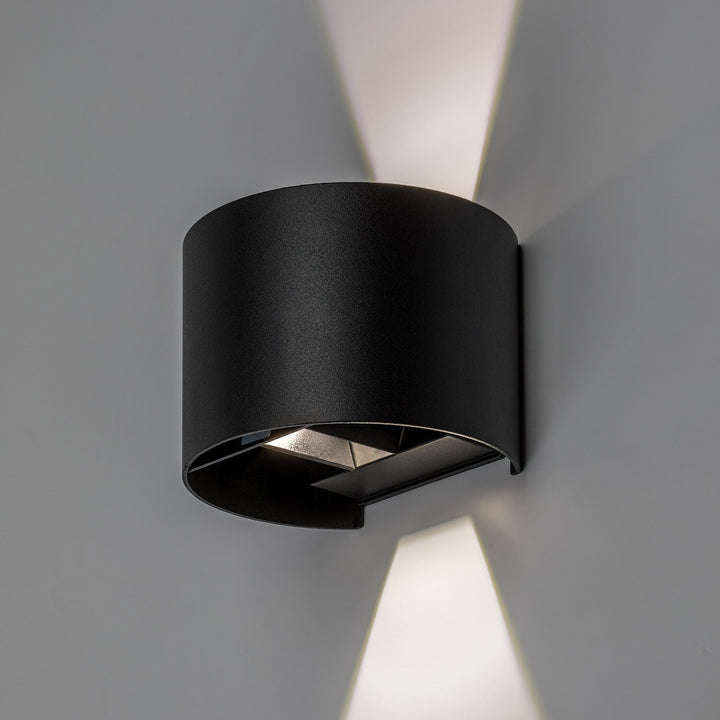 Außenwandleuchte, Virna, LED 5 W, 420 lm, Farbtemperatur 2700, 4000, 6500 K, IP54, schwarz, 77218