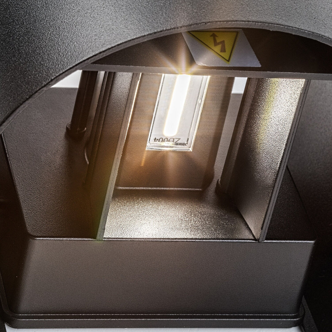 Außenwandleuchte, Virna, LED 5 W, 420 lm, Farbtemperatur 2700, 4000, 6500 K, IP54, schwarz, 77218