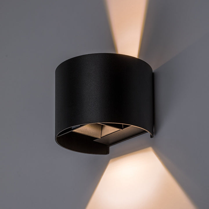 Außenwandleuchte, Virna, LED 5 W, 420 lm, Farbtemperatur 2700, 4000, 6500 K, IP54, schwarz, 77218