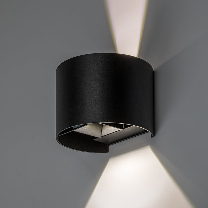 Außenwandleuchte, Virna, LED 5 W, 420 lm, Farbtemperatur 2700, 4000, 6500 K, IP54, schwarz, 77218