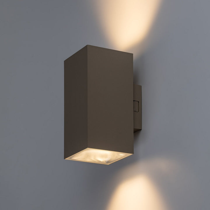 Außenwandleuchte, Urfa, LED 18 W, 1800 lm, Farbtemperatur 2700, 4000, 6500 K, H 16 cm, IP65, grau-beige, 77215