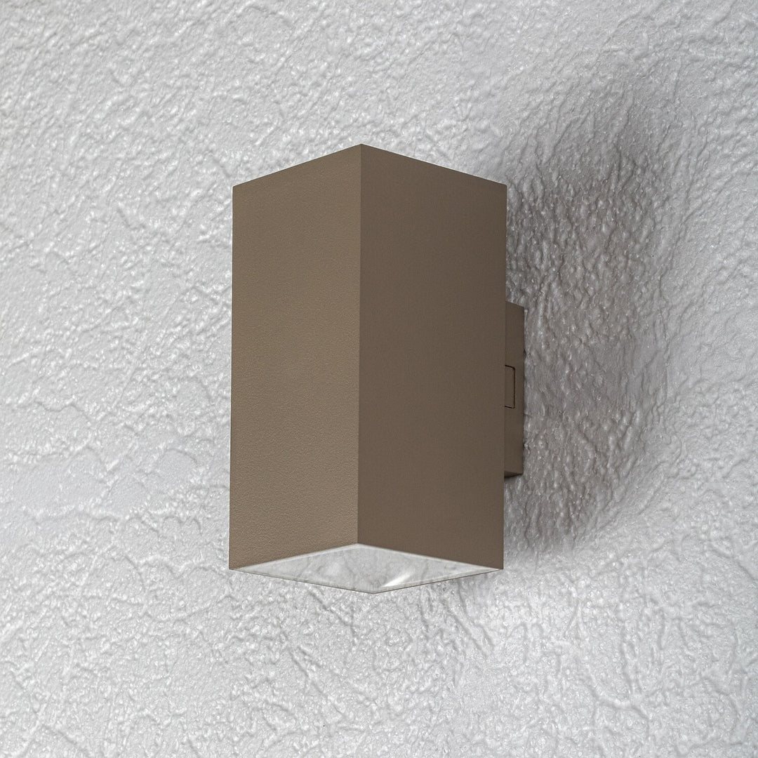 Außenwandleuchte, Urfa, LED 18 W, 1800 lm, Farbtemperatur 2700, 4000, 6500 K, H 16 cm, IP65, grau-beige, 77215