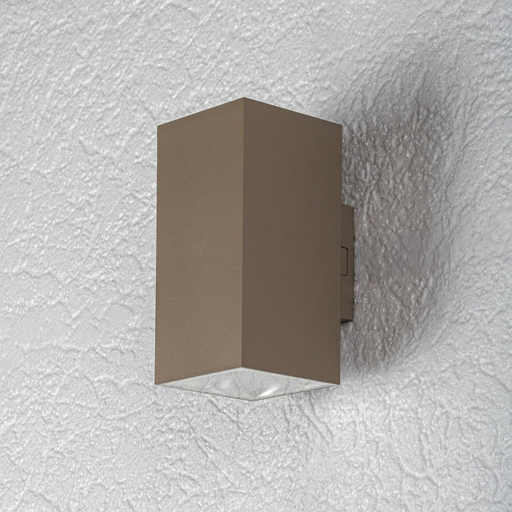Außenwandleuchte, Urfa, LED 18 W, 1800 lm, Farbtemperatur 2700, 4000, 6500 K, H 16 cm, IP65, grau-beige, 77215