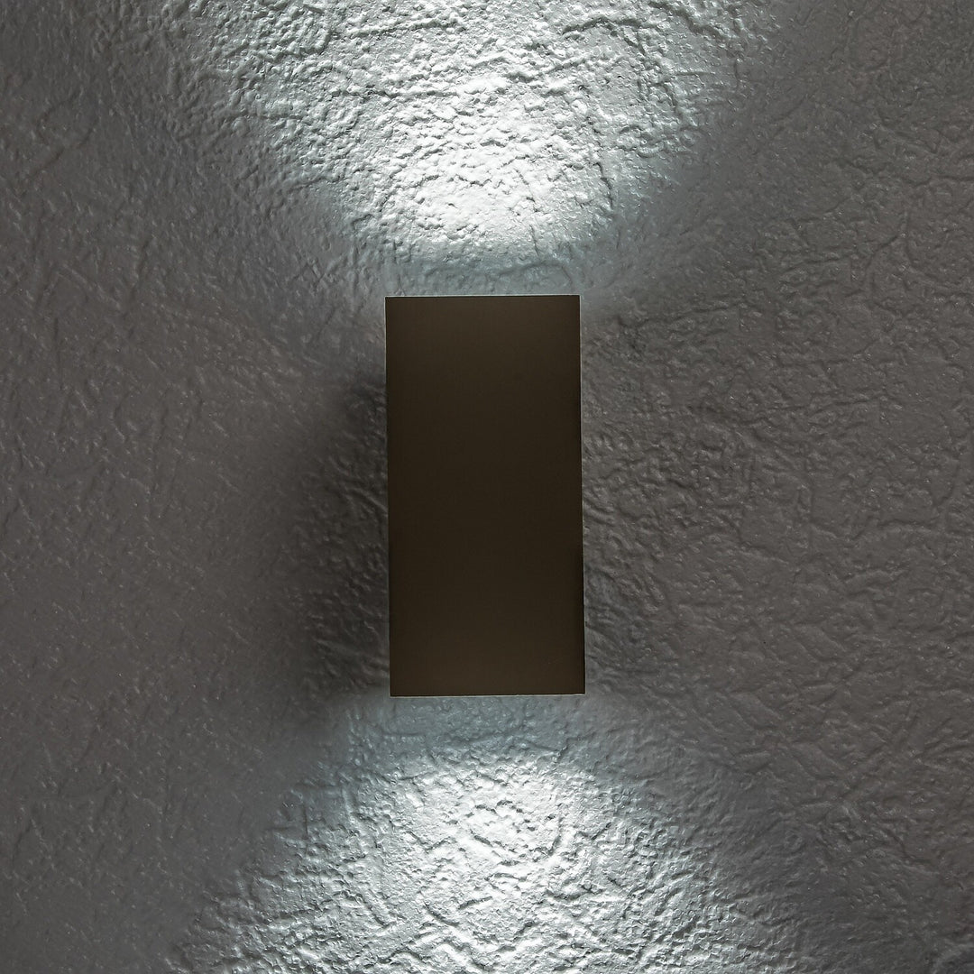 Außenwandleuchte, Urfa, LED 18 W, 1800 lm, Farbtemperatur 2700, 4000, 6500 K, H 16 cm, IP65, grau-beige, 77215