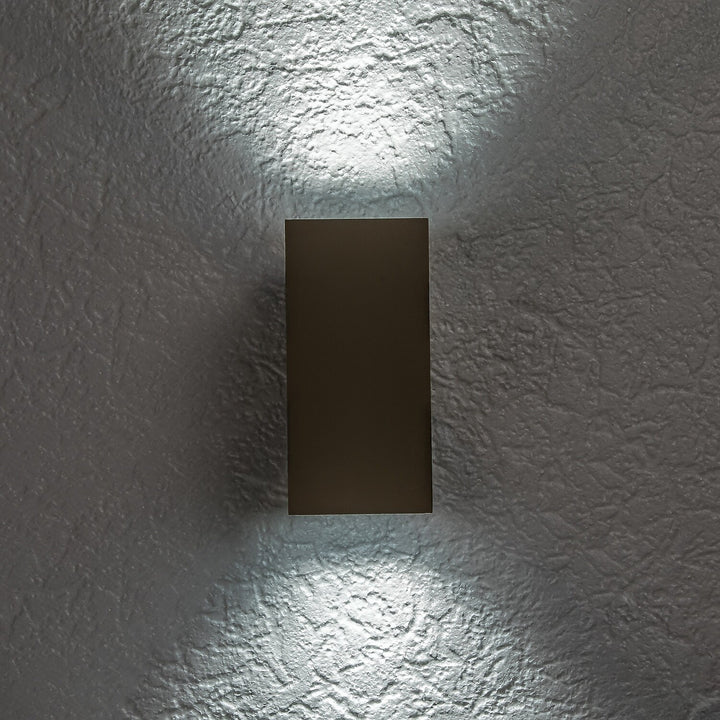 Außenwandleuchte, Urfa, LED 18 W, 1800 lm, Farbtemperatur 2700, 4000, 6500 K, H 16 cm, IP65, grau-beige, 77215