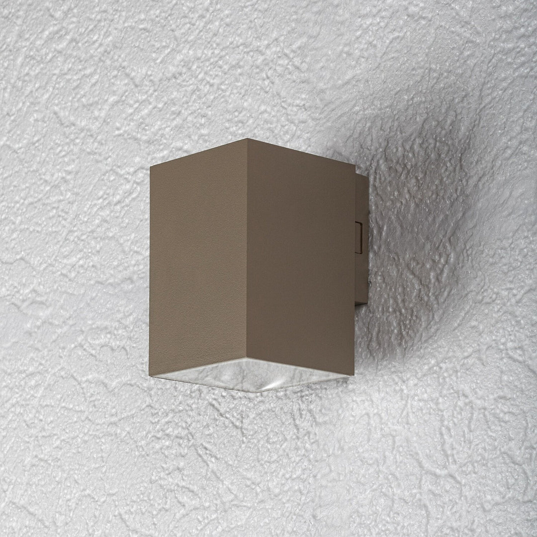 Außenwandleuchte, Urfa, LED 9 W, 900 lm, Farbtemperatur 2700, 4000, 6500 K, H 11,5 cm, IP65, grau-beige, 77216