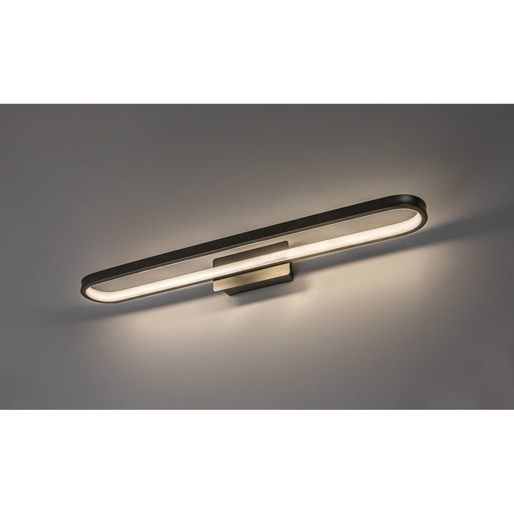 Badezimmer-Wandleuchte, Odran, LED 18 W, 1350 lm, 4000 K, L 60 cm, Gunmetal, IP44, 75115