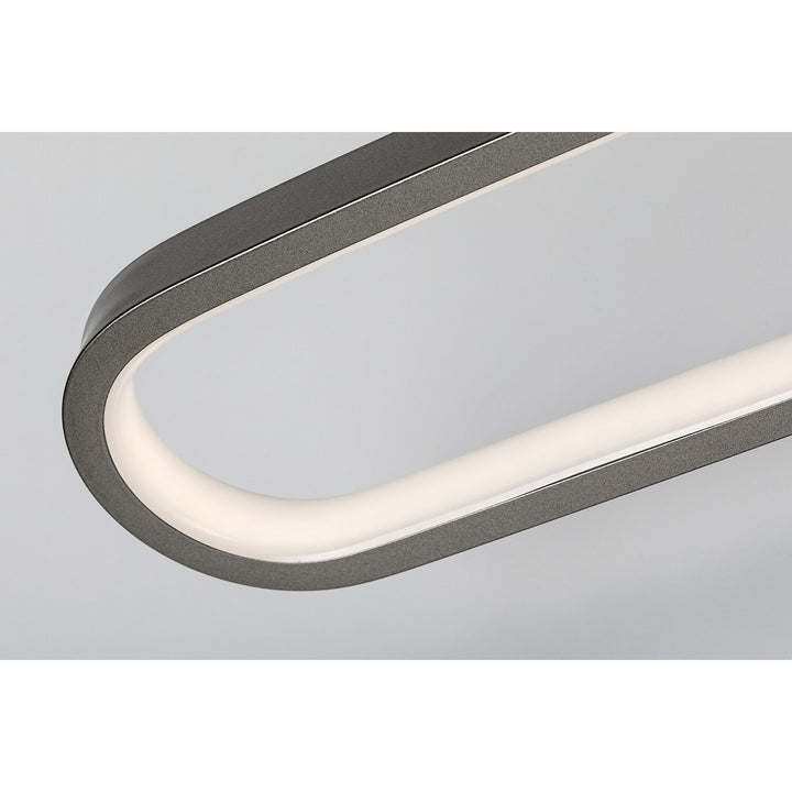 Badezimmer-Wandleuchte, Odran, LED 18 W, 1350 lm, 4000 K, L 60 cm, Gunmetal, IP44, 75115