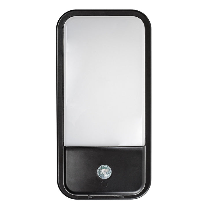 Außenwandleuchte, Matzen, LED 20 W, 1860 lm, 4000 K, H 30 cm, IP65, schwarz, mit PIR-Sensor, 77233