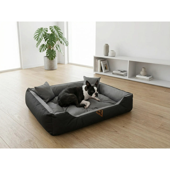 Hundebett 75 x 65, Basic, grau, wasserfest, Dogs4life