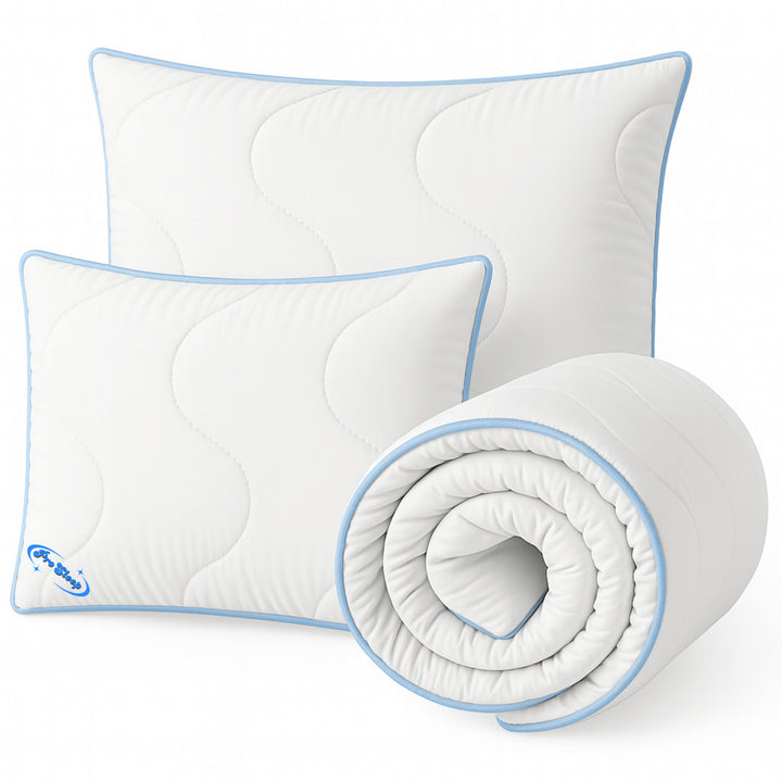 Antiallergische, gesteppte Winterbettdecke 200 x 200 cm + 2 Kissen von ProSleep
