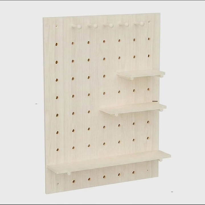 Holz-Organizer-Tafel Maclean, Farbe helles Holz, 60 x 80 cm, max. 20 kg, MC-131 WD