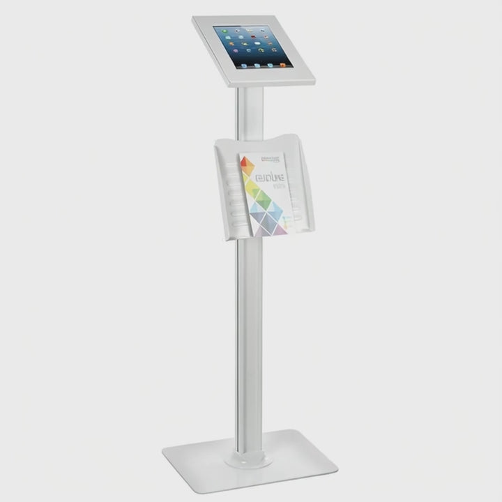 Maclean Tablet-Werbeständer, Bodenständer mit Arretierung, 9.7"/10.2" iPad, 10.5" iPad Air/iPad Pro, 10.1" Samsung Galaxy Tab A (2019), MC-724