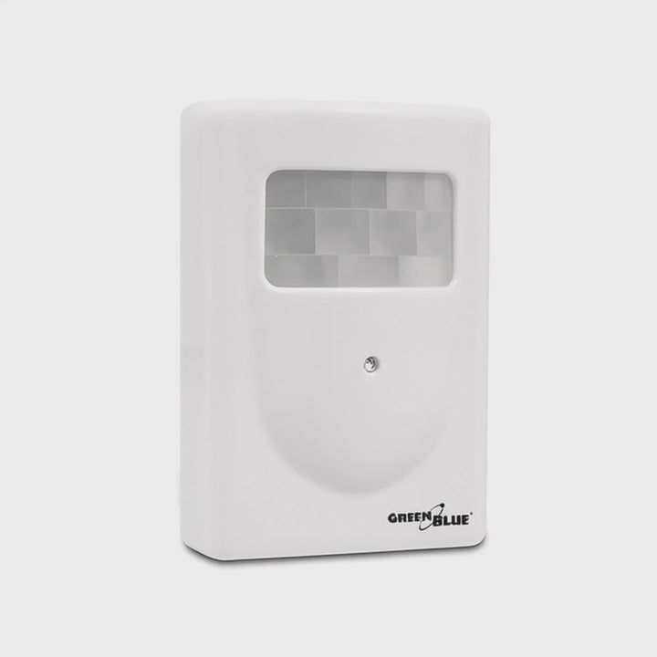 GreenBlue GB3400 Bewegungsmelder Alarm Sensor Funksignal IP44 Wireless Mini Alarm DC3400, IP44, bis 120m