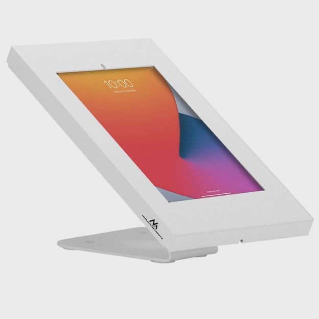 Tablet Halterung mit Diebstalschutz Tisch- oder Wandmontage Kompatibel mit 9.7"-11", iPad/iPad Air/iPad Pro, Samsung Galaxy Tab A/Tab A7/Tab S6 Lite (Weiß)