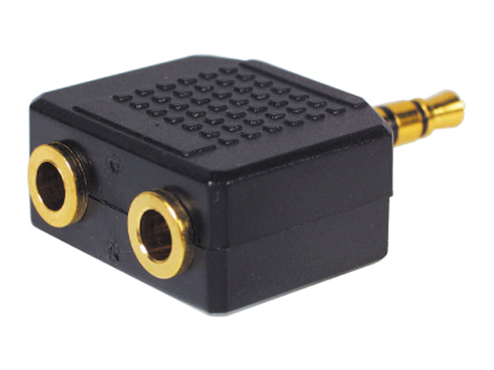 3,5mm Klinkenstecker / 3,5mm Klinkenbuchse Splitter NH552 gold