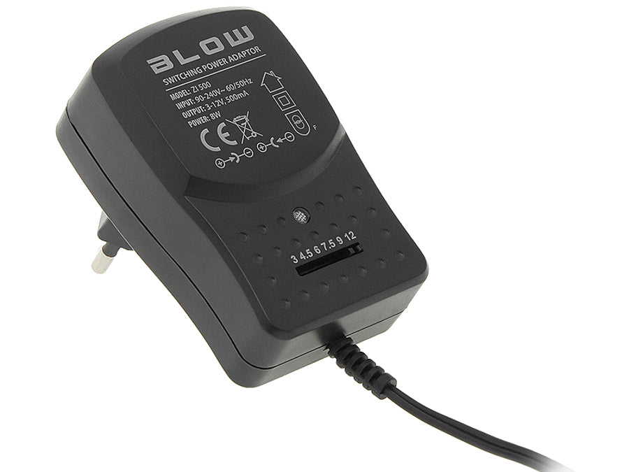 Universelles geregeltes Netzteil 3-12V 500mA Blow ZI500 5264#