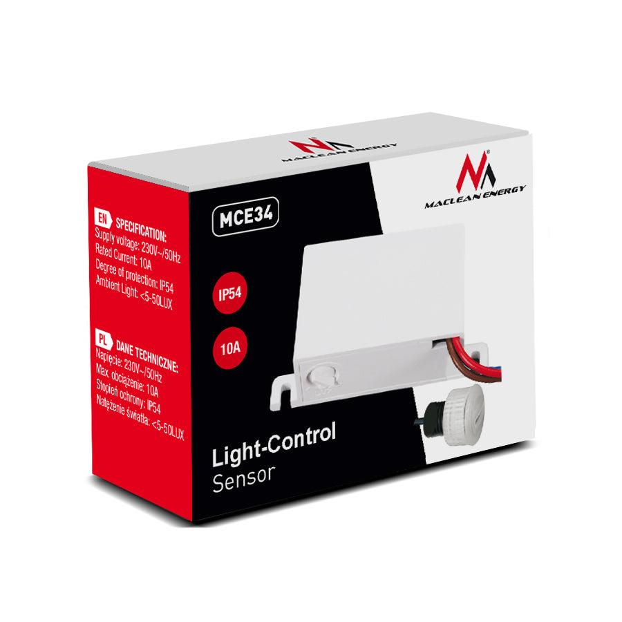 Dämmerungsschalter Dämmerungssensor Externer Sensor Sonde Außen Außenbereich MCE34 Maclean