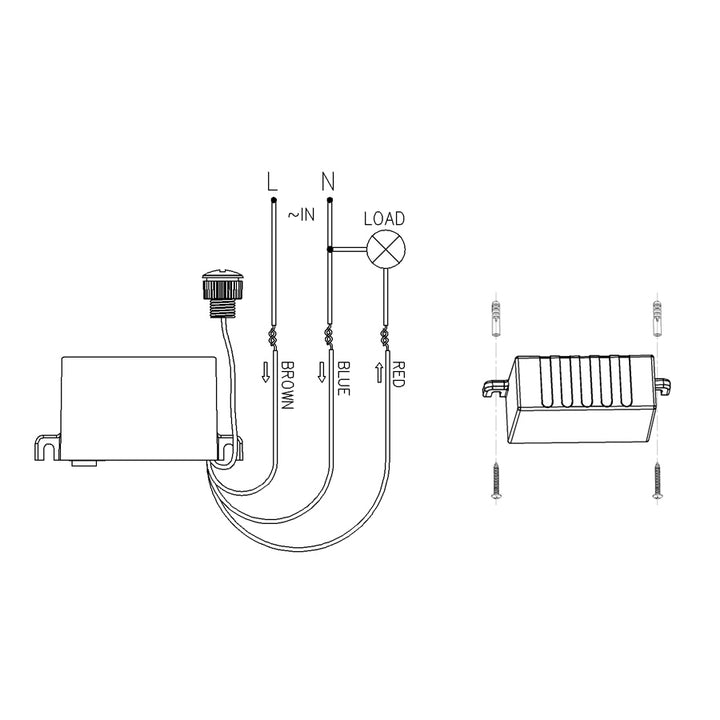 Dämmerungsschalter Dämmerungssensor Externer Sensor Sonde Außen Außenbereich MCE34 Maclean